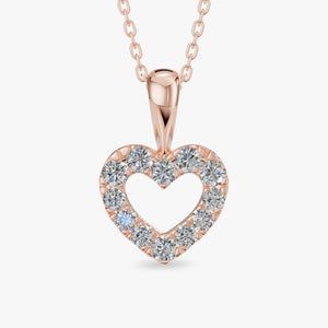 Romantic Heart Laboratory Grown Diamond Pendant for Her